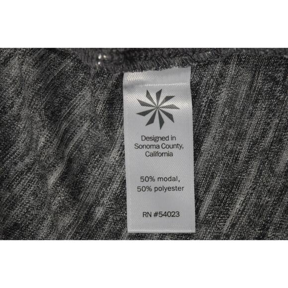 Athleta Sz XS Women's Heather Gray Long Sleeve Activewear Top Twist at Front Hem - Picture 6 of 8